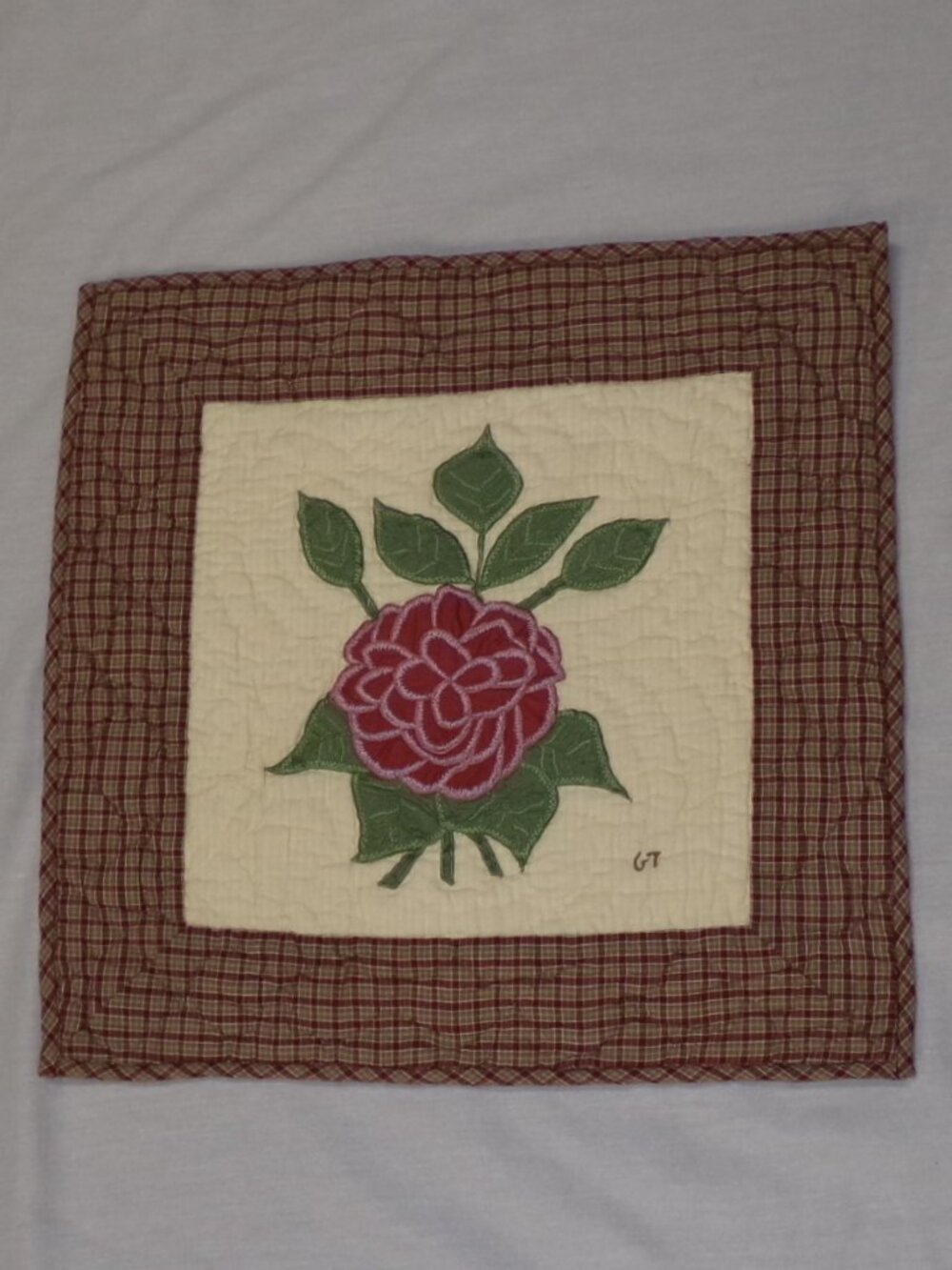 Vintage Art of Glynda Turley Quilted Wall Hanging Floral Romancing The Home